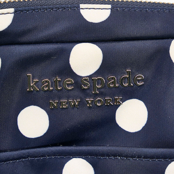 ケイトスペード サム ドット ラップトップバッグ パソコンケース ショルダー 2WAY K7492 Y29 ネイビー ナイロン レザー レディース Kate Spade 【中古】
