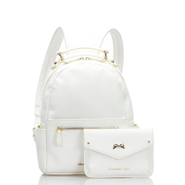 サマンサベガ リュック バックパック ホワイト レザー レディース Samantha Vega 【中古】