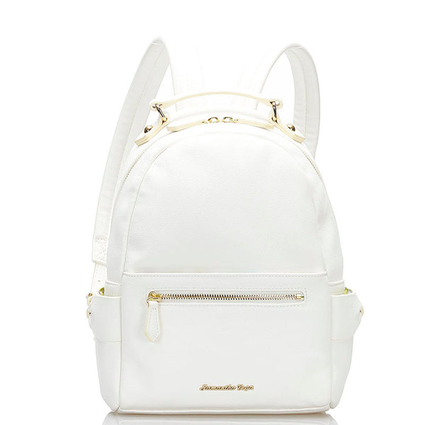 サマンサベガ リュック バックパック ホワイト レザー レディース Samantha Vega 【中古】