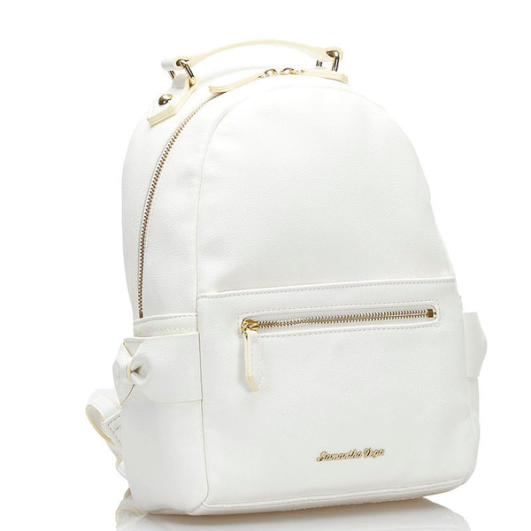 サマンサベガ リュック バックパック ホワイト レザー レディース Samantha Vega 【中古】