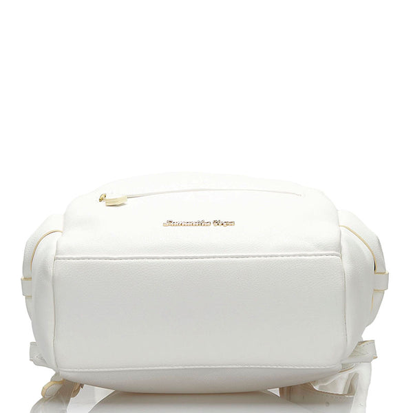 サマンサベガ リュック バックパック ホワイト レザー レディース Samantha Vega 【中古】