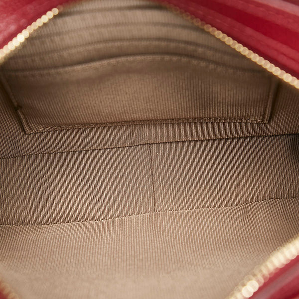 フルラ 斜め掛け ミニ ショルダーバッグ  ワインレッド レザー レディース Furla 【中古】