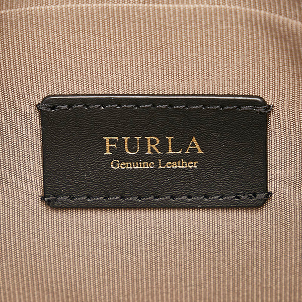 フルラ 斜め掛け ミニ ショルダーバッグ  ワインレッド レザー レディース Furla 【中古】