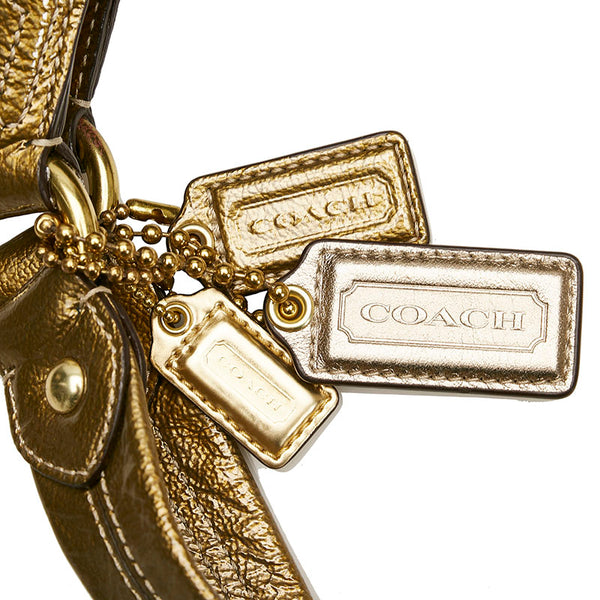 コーチ マディソン マギー ショルダーバッグ 14331 ゴールド パテントレザー レディース COACH 【中古】