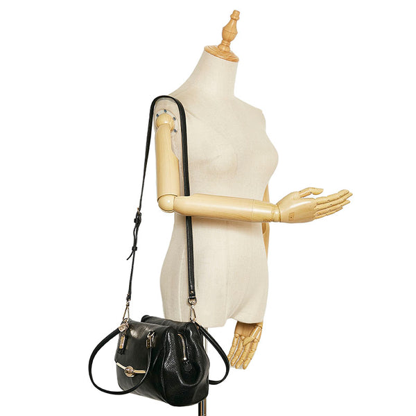 コーチ ハンドバッグ ショルダーバッグ 2WAY 25169 ブラック レザー レディース COACH 【中古】