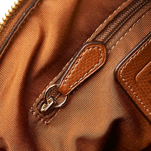 コーチ シグネチャー ハンドバッグ ミニボストンバッグ F36702 ブラウン PVC レザー レディース COACH 【中古】