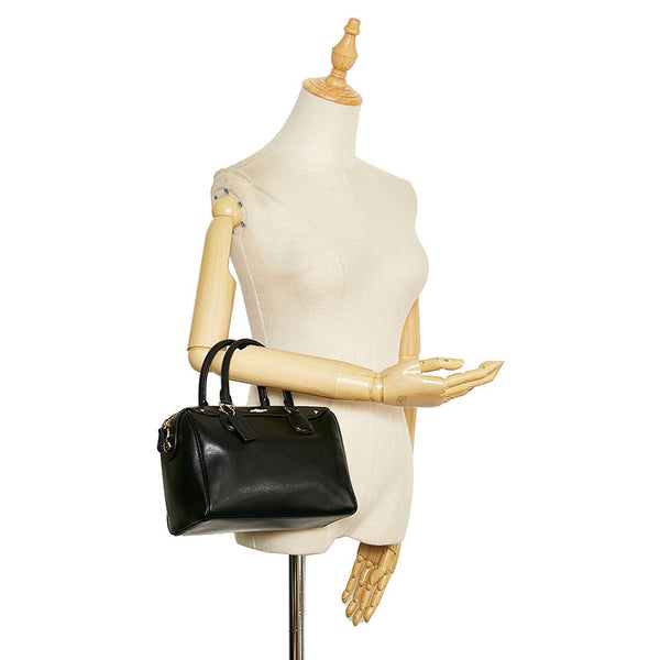 コーチ ハンドバッグ ミニボストンバッグ F36624 ブラック レザー レディース COACH 【中古】