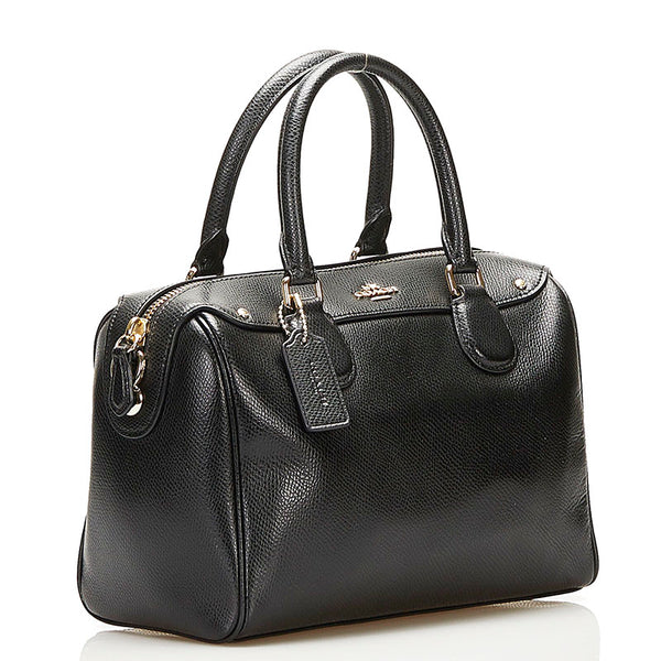 コーチ ハンドバッグ ミニボストンバッグ F36624 ブラック レザー レディース COACH 【中古】