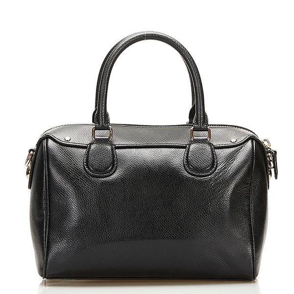 コーチ ハンドバッグ ミニボストンバッグ F36624 ブラック レザー レディース COACH 【中古】