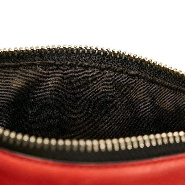 コーチ ドット 斜めがけ ショルダー ブラウン  レッド PVC レザー レディース COACH 【中古】