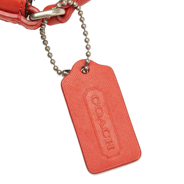 コーチ ドット 斜めがけ ショルダー ブラウン  レッド PVC レザー レディース COACH 【中古】