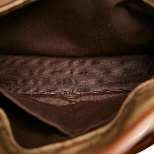 コーチ シグネチャー スモールマーゴット キャリーオール ハンドバッグ F34608 ブラウン PVC レザー レディース COACH 【中古】