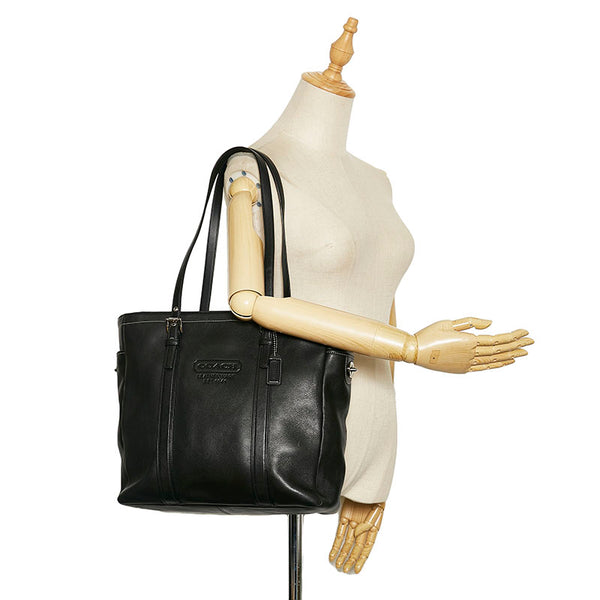 コーチ トートバッグ ショルダーバッグ 5128 ブラック レザー レディース COACH 【中古】