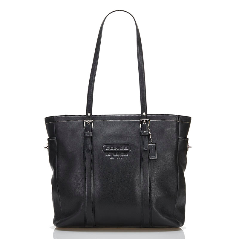 コーチ トートバッグ ショルダーバッグ 5128 ブラック レザー レディース COACH 【中古】