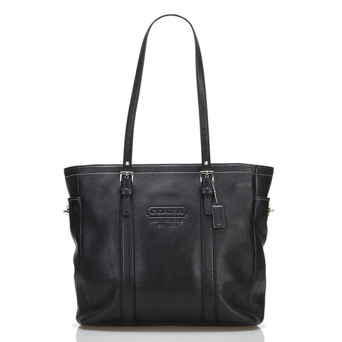 コーチ トートバッグ ショルダーバッグ 5128 ブラック レザー レディース COACH 【中古】