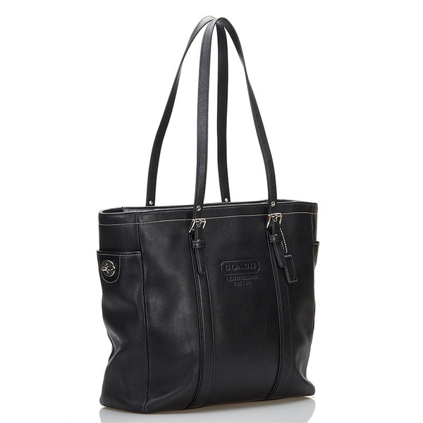 コーチ トートバッグ ショルダーバッグ 5128 ブラック レザー レディース COACH 【中古】