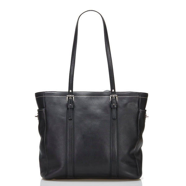 コーチ トートバッグ ショルダーバッグ 5128 ブラック レザー レディース COACH 【中古】