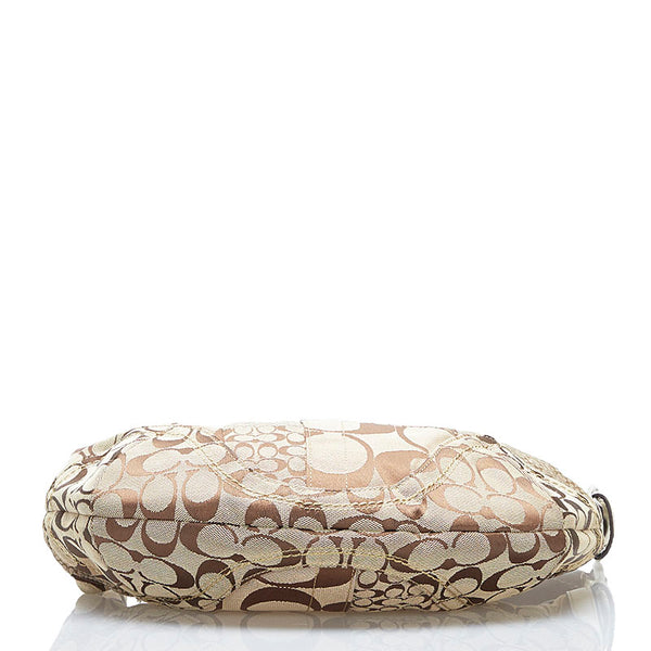 コーチ シグネチャー ソーホー パッチワーク ショルダーバッグ F12315 ベージュ ブラウン キャンバス レザー レディース COACH 【中古】