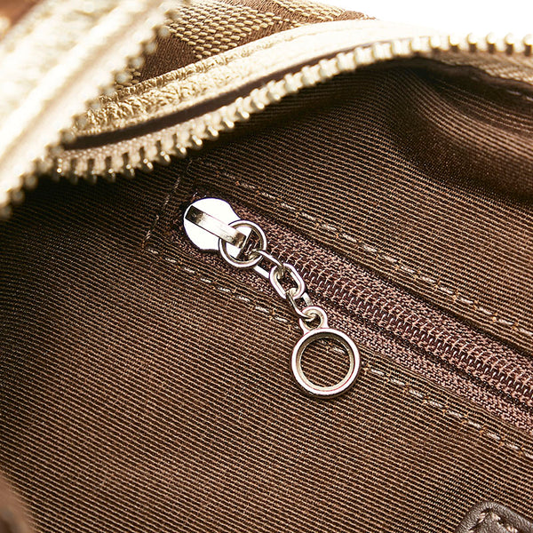 コーチ シグネチャー ソーホー パッチワーク ショルダーバッグ F12315 ベージュ ブラウン キャンバス レザー レディース COACH 【中古】