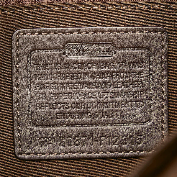 コーチ シグネチャー ソーホー パッチワーク ショルダーバッグ F12315 ベージュ ブラウン キャンバス レザー レディース COACH 【中古】