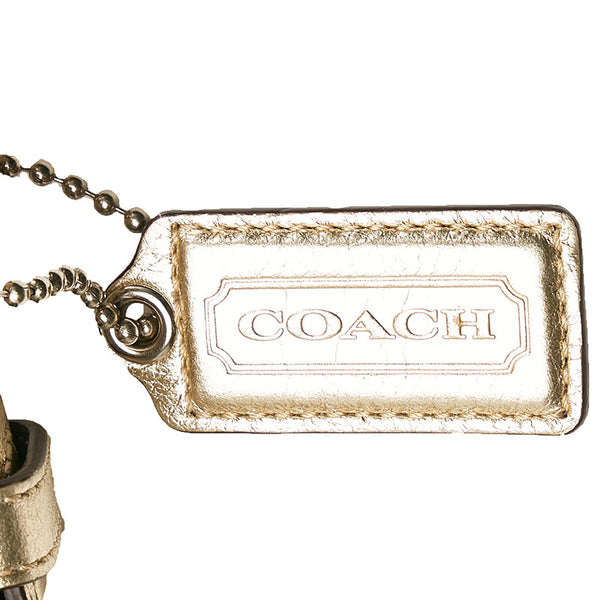 コーチ シグネチャー ソーホー パッチワーク ショルダーバッグ F12315 ベージュ ブラウン キャンバス レザー レディース COACH 【中古】