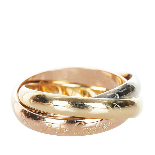 カルティエ トリニティ リング 指輪 K18YG イエローゴールド K18PG ピンクゴールド K18WG ホワイトゴールド レディース CARTIER 【中古】
