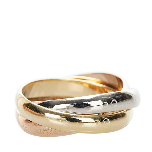 カルティエ トリニティ リング 指輪 K18YG イエローゴールド K18PG ピンクゴールド K18WG ホワイトゴールド レディース CARTIER 【中古】