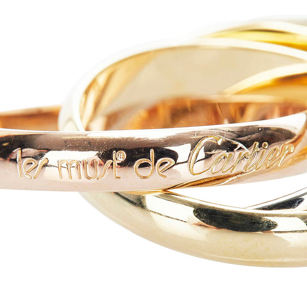 カルティエ トリニティ リング 指輪 K18YG イエローゴールド K18PG ピンクゴールド K18WG ホワイトゴールド レディース CARTIER 【中古】