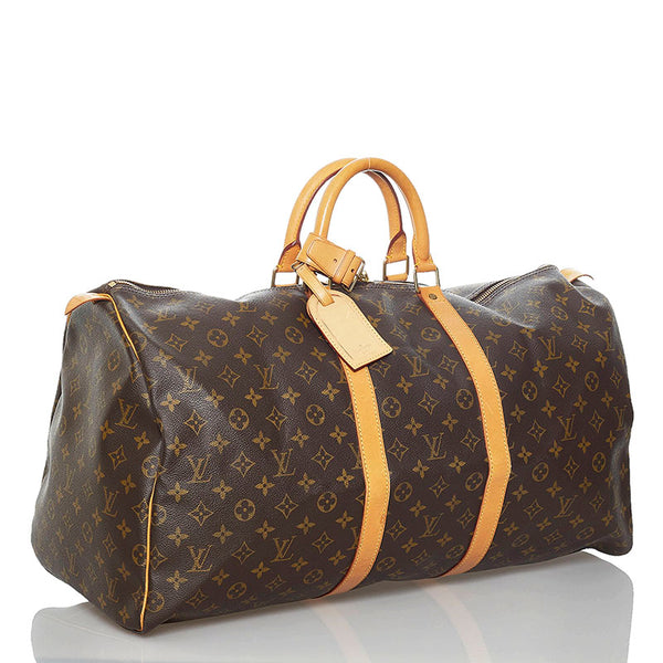ルイ ヴィトン モノグラム キーポル55 ボストンバッグ トラベルバッグ Ｍ41424 ブラウン PVC レザー レディース LOUIS VUITTON 【中古】