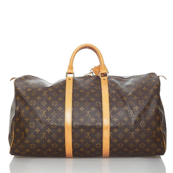 ルイ ヴィトン モノグラム キーポル55 ボストンバッグ トラベルバッグ Ｍ41424 ブラウン PVC レザー レディース LOUIS VUITTON 【中古】