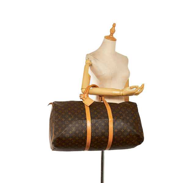 ルイ ヴィトン モノグラム キーポル55 ボストンバッグ トラベルバッグ Ｍ41424 ブラウン PVC レザー レディース LOUIS VUITTON 【中古】