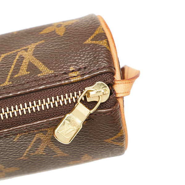 ルイ ヴィトン モノグラム パピヨン 付属ポーチ ブラウン PVC レザー レディース LOUIS VUITTON 【中古】