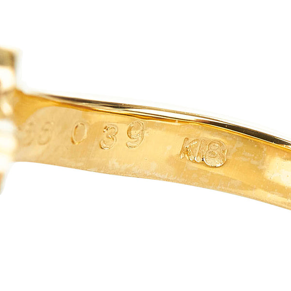 K18YG イエローゴールド ルビー0.766ct ダイヤ0.39ct リング 指輪 レディース 10.5号 【中古】