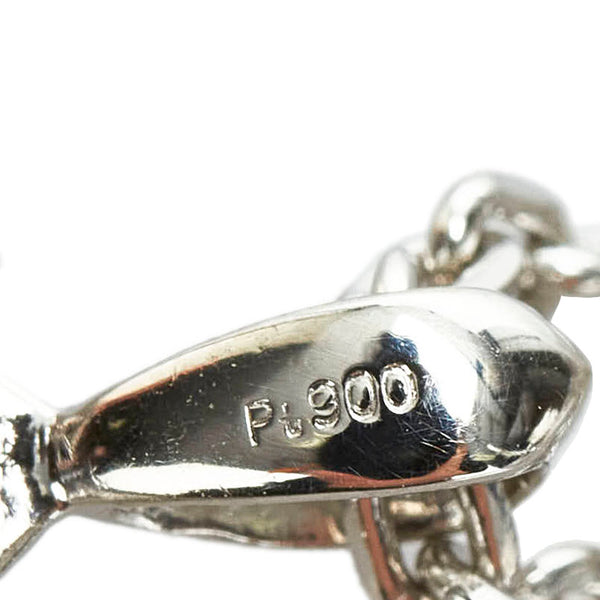 Pt900 プラチナ Pt850 プラチナ ダイヤ0.323ct クロス ペンダント ネックレス メンズ 【中古】