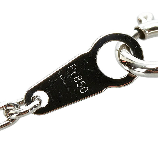 Pt900 プラチナ Pt850 プラチナ ダイヤ0.323ct クロス ペンダント ネックレス メンズ 【中古】