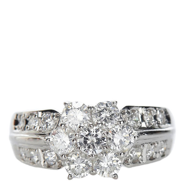 Pt900 プラチナ ダイヤ1.50ct リング 指輪 レディース 11.5号 【中古】