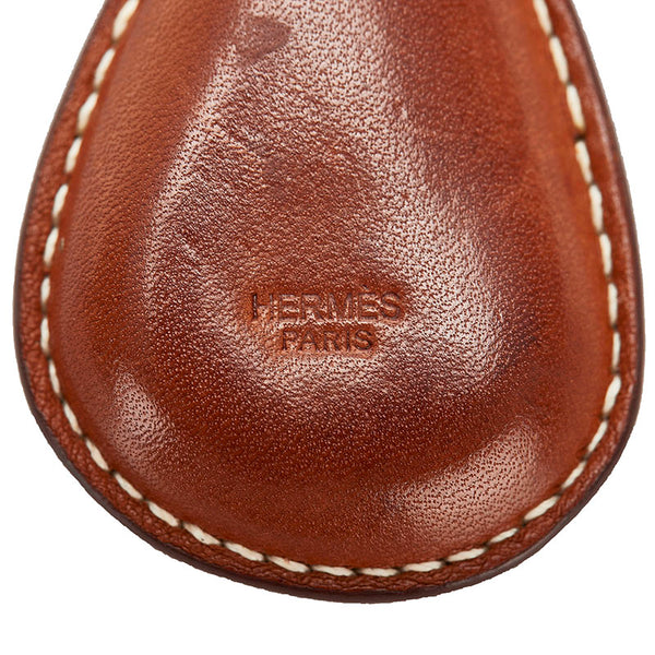 エルメス ネックレス ブラウン レザー レディース HERMES 【中古】