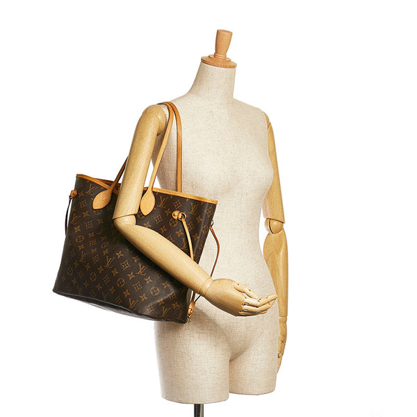 ルイ ヴィトン モノグラム ネヴァーフル MM トートバッグ M40156 ブラウン PVC レザー レディース LOUIS VUITTON 【中古】