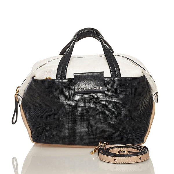 マークジェイコブス ハンドバッグ ショルダーバッグ 2WAY ブラック ベージュ ホワイト レザー レディース MARC JACOBS 【中古】