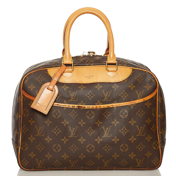 ルイ ヴィトン モノグラム ドーヴィル ハンドバッグ M47270 ブラウン PVC レザー レディース LOUIS VUITTON 【中古】