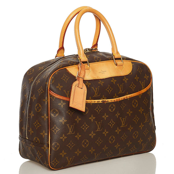 ルイ ヴィトン モノグラム ドーヴィル ハンドバッグ M47270 ブラウン PVC レザー レディース LOUIS VUITTON 【中古】