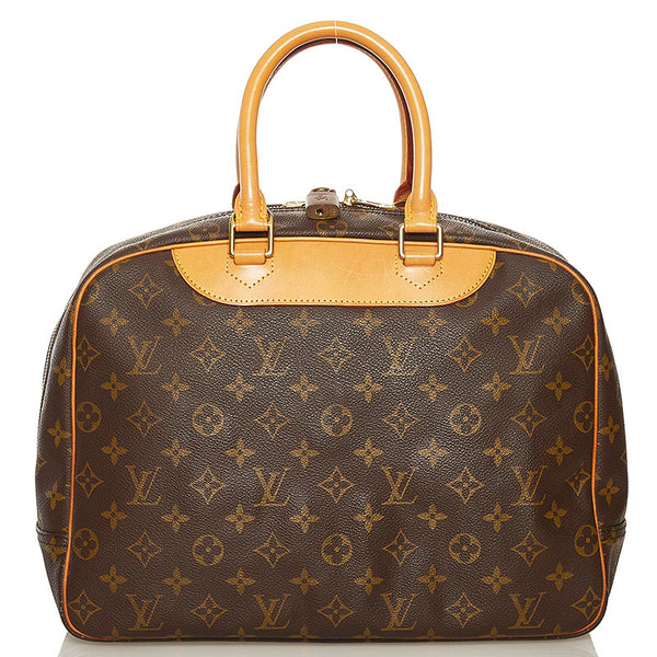 ルイ ヴィトン モノグラム ドーヴィル ハンドバッグ M47270 ブラウン PVC レザー レディース LOUIS VUITTON 【中古】