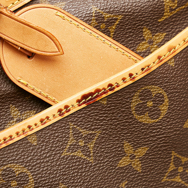 ルイ ヴィトン モノグラム ドーヴィル ハンドバッグ M47270 ブラウン PVC レザー レディース LOUIS VUITTON 【中古】