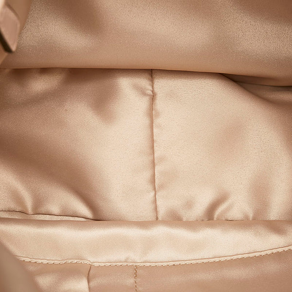 コーチ クリスティン ウーブン ラウンド サッチェル ハンドバッグ ショルダーバッグ 2WAY 19312 ピンクベージュ レザー レディース COACH 【中古】