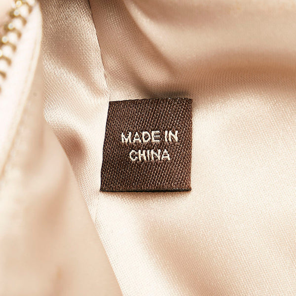 コーチ クリスティン ウーブン ラウンド サッチェル ハンドバッグ ショルダーバッグ 2WAY 19312 ピンクベージュ レザー レディース COACH 【中古】