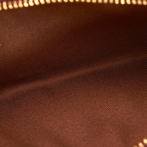 コーチ シグネチャー 二つ折り財布 コンパクトウォレット ベージュ ブラウン PVC レザー レディース COACH 【中古】