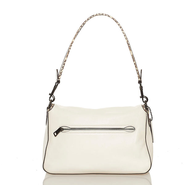 コーチ タビー ハンドバッグ ショルダーバッグ 2WAY C5263 アイボリー レザー スネークスキン レディース COACH 【中古】