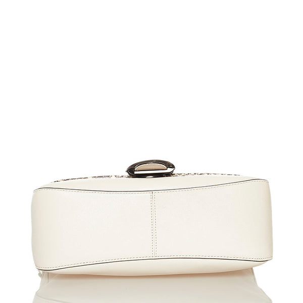 コーチ タビー ハンドバッグ ショルダーバッグ 2WAY C5263 アイボリー レザー スネークスキン レディース COACH 【中古】