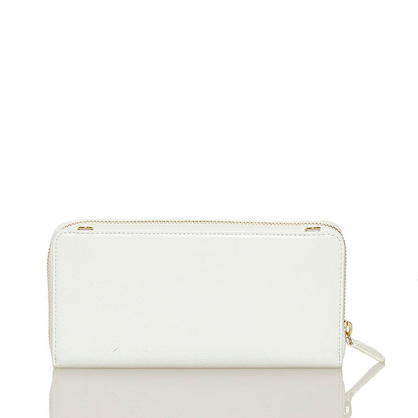 サマンサタバサ プチチョイス Avi アヴィ チェーン ショルダー 長財布 ミニショルダーバッグ ホワイト レザー レディース Samantha Thavasa 【中古】