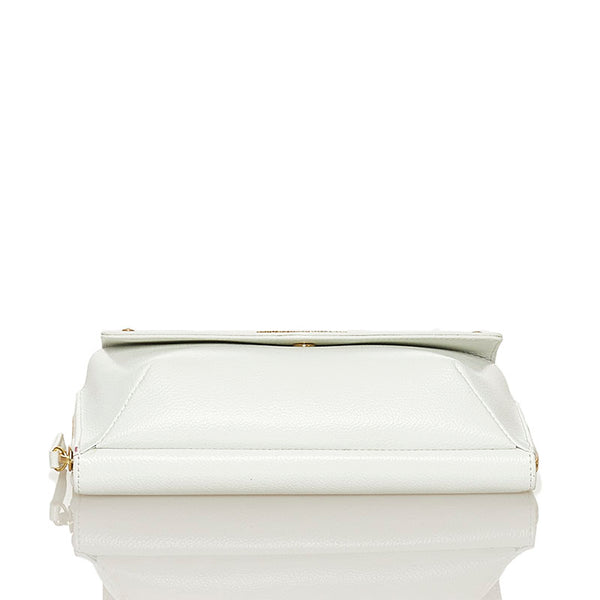 サマンサタバサ プチチョイス Avi アヴィ チェーン ショルダー 長財布 ミニショルダーバッグ ホワイト レザー レディース Samantha Thavasa 【中古】